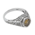 Citrine solitaire ring, 'Magic Garden' - Ornate Citrine Solitaire Ring with 925 Silver Floral Cutouts (image 2e) thumbail