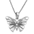 Sterling silver pendant necklace, 'Emerging Butterfly' - Sterling Silver Butterfly Pendant Necklace from Bali (image 2a) thumbail