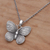 Sterling silver pendant necklace, 'Blessed Butterfly' - 925 Sterling Silver Butterfly Pendant Necklace from Bali (image 2c) thumbail