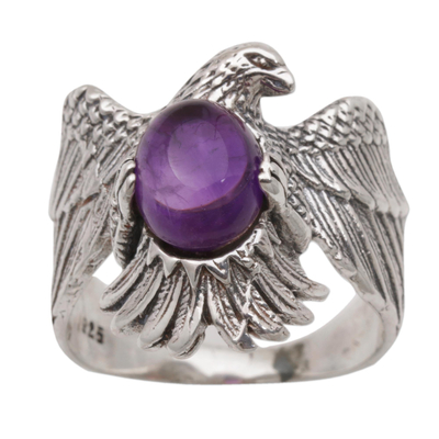 Details about   Artisan Sterling Silver 925 African Amethyst Solitaire Bali NOVICA Ring Size 7