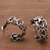 Sterling silver half-hoop earrings, 'Intricate Chain' - Artisan Crafted Sterling Silver Balinese Half-Hoop Earrings (image 2c) thumbail