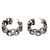 Sterling silver half-hoop earrings, 'Intricate Chain' - Artisan Crafted Sterling Silver Balinese Half-Hoop Earrings (image 2d) thumbail