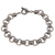Men's sterling silver link bracelet, 'Faith Engraved' - Sterling Silver Spiral Motif Link Bracelet from Bali thumbail
