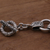 Men's sterling silver link bracelet, 'Faith Engraved' - Sterling Silver Spiral Motif Link Bracelet from Bali (image 2b) thumbail