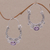 Amethyst hoop earrings, 'Spiral Arches' - Amethyst and Sterling Silver Floral Hoop Earrings from Bali (image 2) thumbail