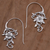 Sterling silver drop earrings, 'Floral Vines' - Indonesian Handmade Sterling Silver Flower Drop Earrings (image 2b) thumbail