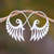 Sterling silver drop earrings, 'Winged Beauty' - Indonesian Handmade Sterling Silver Wing Drop Earrings (image 2) thumbail