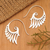 Sterling silver drop earrings, 'Winged Beauty' - Indonesian Handmade Sterling Silver Wing Drop Earrings (image 2b) thumbail
