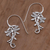Sterling silver drop earrings, 'Dragonfly Allure' - Indonesian Handmade Sterling Silver Dragonfly Drop Earrings (image 2b) thumbail