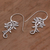 Sterling silver drop earrings, 'Dragonfly Allure' - Indonesian Handmade Sterling Silver Dragonfly Drop Earrings (image 2c) thumbail