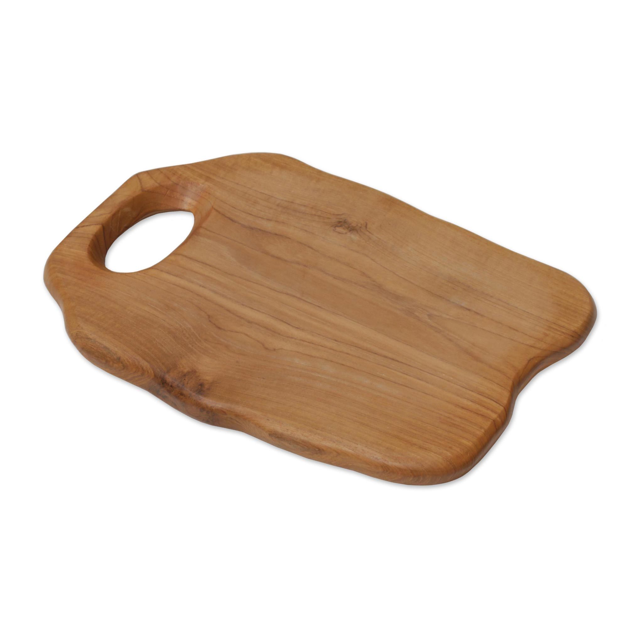 Handcrafted Teakwood Cutting Board in Brown from Bali Natural Chef