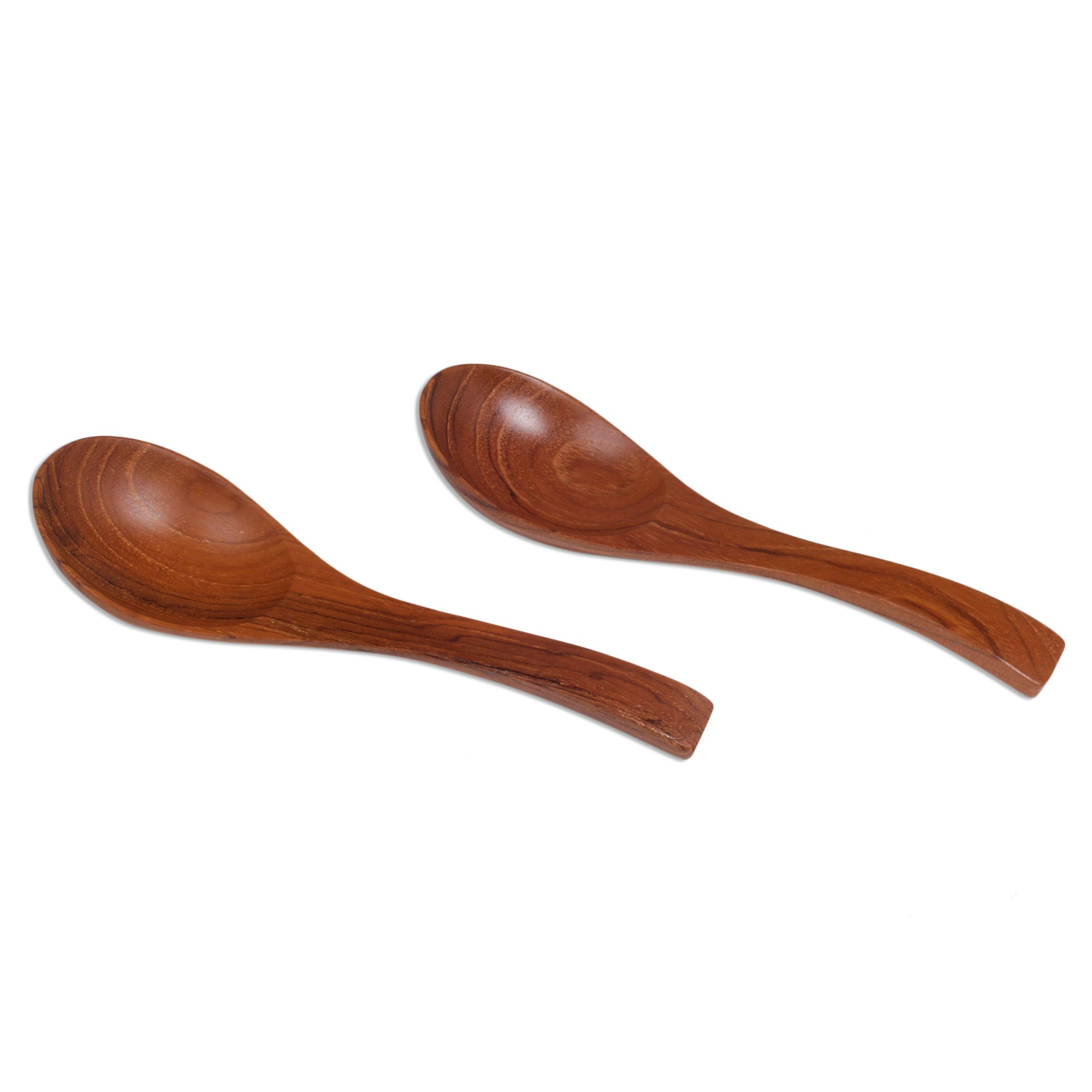 UNICEF Market | Handmade Teak Wood Spoons from Bali (Pair) - Elegant ...