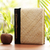 Natural fiber journal, 'Weaver Wonder' - Pandan Leaf Woven Journal with 100 Rice Straw Pages