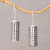 Sterling silver drop earrings, 'Dotted Pillars' - Sterling Silver Circle Motif Drop Earrings from Bali (image 2) thumbail