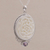 Amethyst pendant necklace, 'Circle of Power' - Amethyst Sterling Silver and Bone Pendant Necklace from Bali (image 2b) thumbail