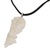 Bone pendant necklace, 'Nature's Prince' - Bone Pendant Necklace with Eagle and Wolf from Bali (image 2c) thumbail