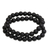 Onyx beaded stretch bracelets, 'Dark Planets' (pair) - Pair of Beaded Black Onyx Stretch Bracelets from Bali