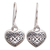 Sterling silver dangle earrings, 'Puppy Hearts' - Sterling Silver Paw Print Dangle Earrings from Bali