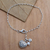 Cultured pearl charm bracelet, 'Heart Full of Paws' - Cultured Pearl Paw Print Charm Bracelet from Bali