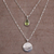 Peridot pendant necklace, 'Freedom Wings' - Peridot and Sterling Silver Bird Necklace from Bali thumbail