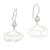 Cultured pearl dangle earrings, 'Cat Parade' - Cultured Pearl and Sterling Silver Cat Earrings from Bali