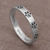Sterling silver band ring, 'Paw Prints' - Sterling Silver Paw Print Motif Band Ring from Bali (image 2c) thumbail