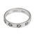 Sterling silver band ring, 'Paw Prints' - Sterling Silver Paw Print Motif Band Ring from Bali