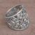 Sterling silver band ring, 'Paw Trails' - 925 Sterling Silver Paw Print Motif Band Ring from Bali (image 2c) thumbail