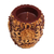 Candle, 'Floral Vase' (3.9 inch) - Hand Crafted Gold and Russet Accent Candle (3.9 Inch)