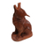 Wood sculpture, 'Howling Wolf' - Hand-Carved Suar Wood Howling Wolf Sculpture from Bali (image 2c) thumbail
