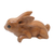 Wood sculpture, 'Curious Rabbit in Brown' - Handcrafted Suar Wood Rabbit Sculpture in Brown from Bali (image 2b) thumbail