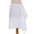Rayon sarong, 'Paradise Breeze in White' - Handmade White 100% Rayon Short Sarong from Indonesia (image 2a) thumbail