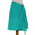 Short rayon sarong, 'Paradise Breeze in Turquoise' - Handmade Turquoise 100% Rayon Short Sarong from Indonesia (image 2b) thumbail