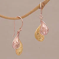 Featured review for Gold plated sterling silver dangle earrings, Rosy Paisleys