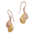 Ohrhänger aus vergoldetem Sterlingsilber - Ohrhänger aus rosévergoldetem Sterlingsilber aus Bali