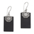 Lava stone dangle earrings, 'Bars of Midnight' - Rectangular Lava Stone and 925 Silver Earrings from Bali (image 2a) thumbail