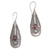 Garnet dangle earrings, 'Temple Art' - Garnet on Balinese Sterling Silver Earrings Crafted by Hand (image 2a) thumbail