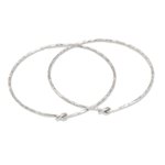 Sterling silver bangle bracelets, 'Why Knot' (pair) - Pair of 925 Sterling Silver Bangle Bracelets from Bali