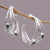 Multi-gemstone half-hoop earrings, 'Bold Majesty' - Multi-Gemstone and Sterling Silver Half-Hoop Earrings (image 2b) thumbail