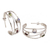 Multi-gemstone half-hoop earrings, 'Brilliant Majesty' - Multigemstone and Sterling Silver Half-Hoop Earrings (image 2d) thumbail