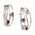 Multi-gemstone half-hoop earrings, 'Eternal Majesty' - Multigemstone and Sterling Silver Half Hoop Earrings thumbail