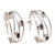Multi-gemstone half-hoop earrings, 'Eternal Majesty' - Multigemstone and Sterling Silver Half Hoop Earrings (image 2c) thumbail