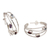 Multi-gemstone half-hoop earrings, 'Eternal Majesty' - Multigemstone and Sterling Silver Half Hoop Earrings (image 2d) thumbail
