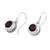 Garnet dangle earrings, 'Glittering Glance' - Circular Garnet and Sterling Silver Earrings from Bali