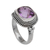 Amethyst cocktail ring, 'Purple Elegance' - Amethyst and Sterling Silver Ring Cocktail Ring from Bali