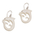 Bone dangle earrings, 'Dolphin Swirl' - Handcrafted Bone Dolphin Dangle Earrings from Bali thumbail