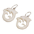 Bone dangle earrings, 'Dolphin Swirl' - Handcrafted Bone Dolphin Dangle Earrings from Bali (image 2c) thumbail