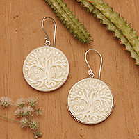 Featured review for Bone dangle earrings, Halo Trees