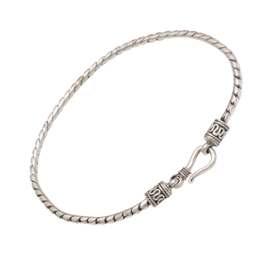 Sterling silver chain bracelet, 'Regal Shine' - Artisan Crafted Sterling Silver Chain Bracelet from Bali