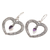 Amethyst dangle earrings, 'Heartfelt Vines' - Floral Heart Amethyst and Sterling Silver Earrings from Bali (image 2c) thumbail